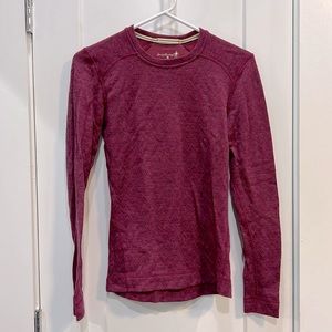 Smartwool 100% Merino Wool Base Layer Top - Magenta - Women’s Medium